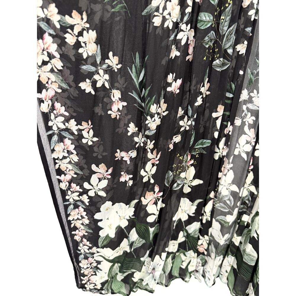 Agua Bendita floral kimono tunic beach cover-up, botanical floral pattern - Picture 6 of 15